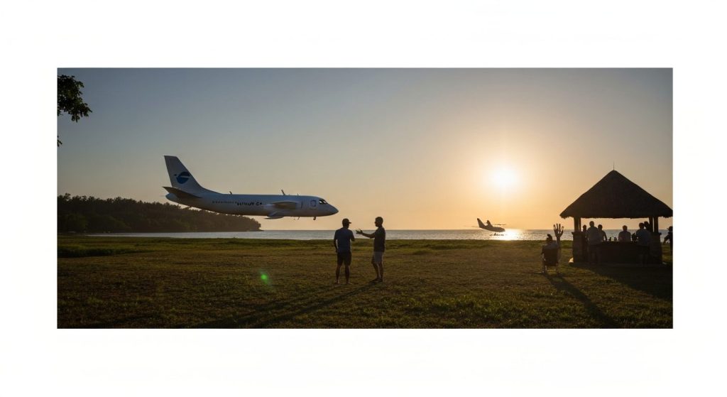 charter flight bali jakarta singapore labuan bajo routes — Photorealistic editorial travel photograph relevant to: The e