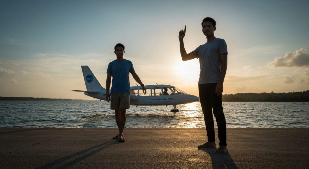 labuan bajo empty leg — Photorealistic editorial travel photograph relevant to: The exact-match authority and concierge