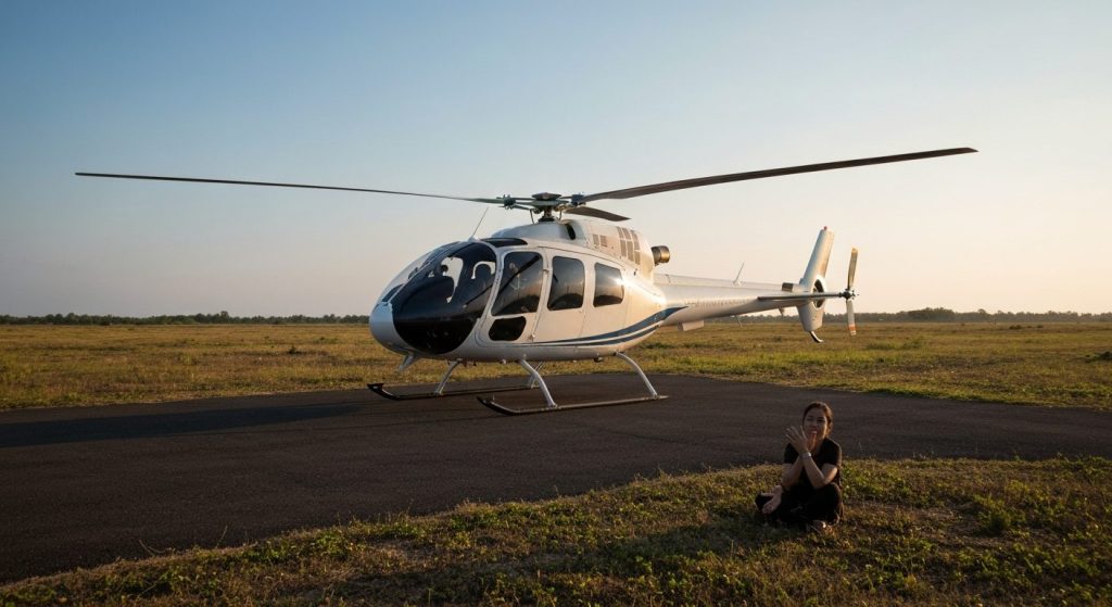 helicopter charter labuan bajo — Photorealistic editorial travel photograph relevant to: The exact-match authority and c