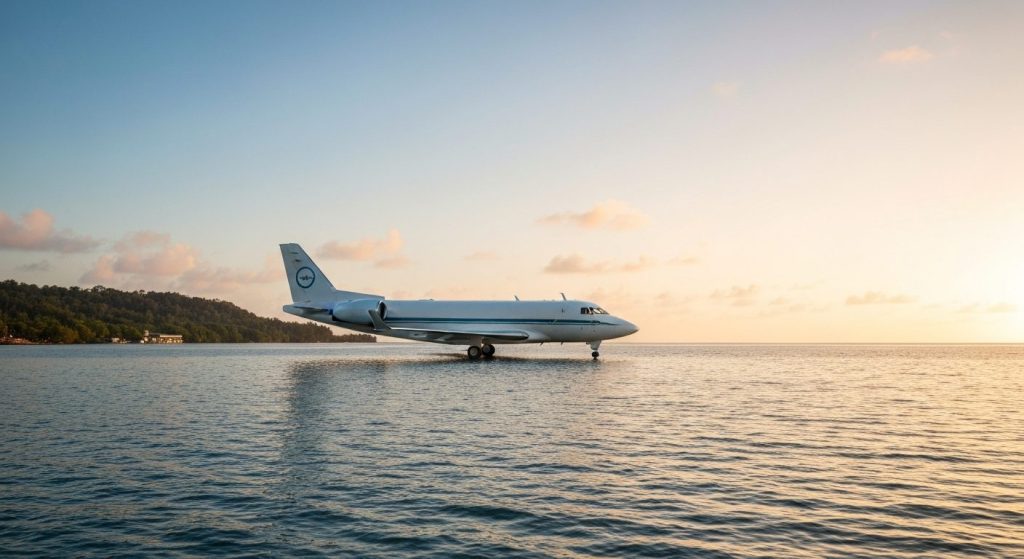 private jet and yacht charter labuan bajo — Photorealistic editorial travel photograph relevant to: The exact-match auth